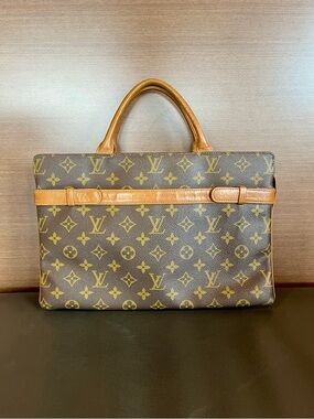 Rare Vintage Louis Vuitton French Company Monogram Pochette Pliante Tote